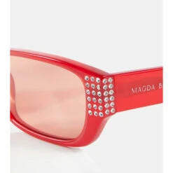 Magda Butrym X Linda Farrow Embellished Rectangular Sunglasses