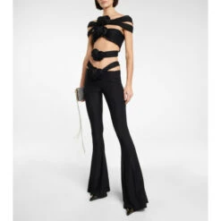 Magda Butrym Ruched Cutout Flared Pants