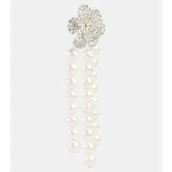 Magda Butrym Crystal And Pearl Drop Earrings