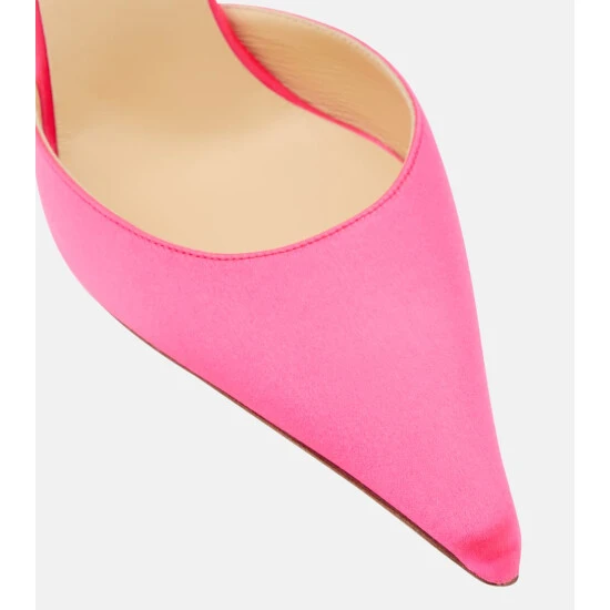 Magda Butrym Slingback Satin Pumps - Image 5