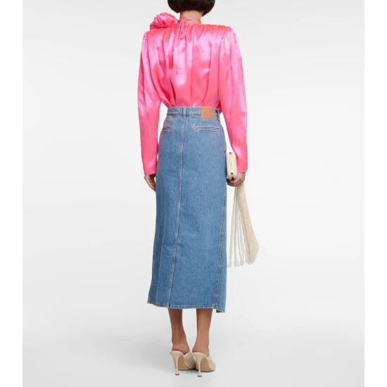 Magda Butrym Denim Midi Skirt - Image 2