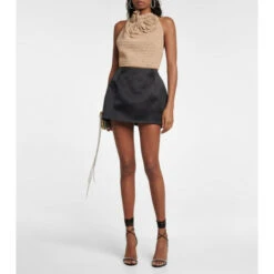 Magda Butrym Crochet Cropped Halter Top