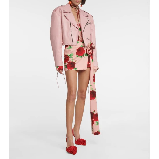 Magda Butrym Cropped Leather Jacket