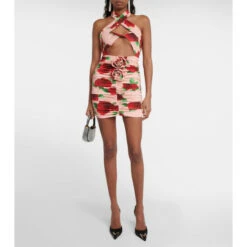Magda Butrym Halterneck Floral Minidress