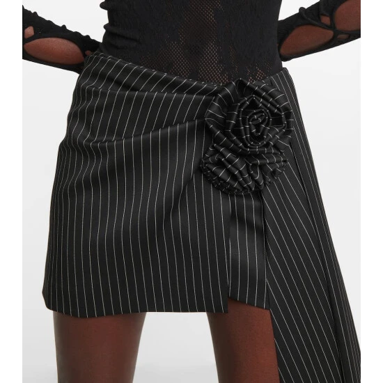Magda Butrym Striped Wool Miniskirt - Image 3