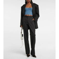 Magda Butrym Denim Cropped Top