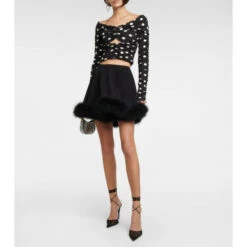 Magda Butrym Embellished Mesh And Leather Pumps