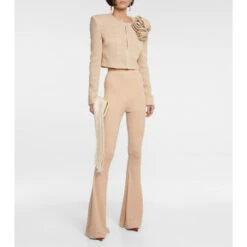 Magda Butrym Appliquéd Cropped Jacket