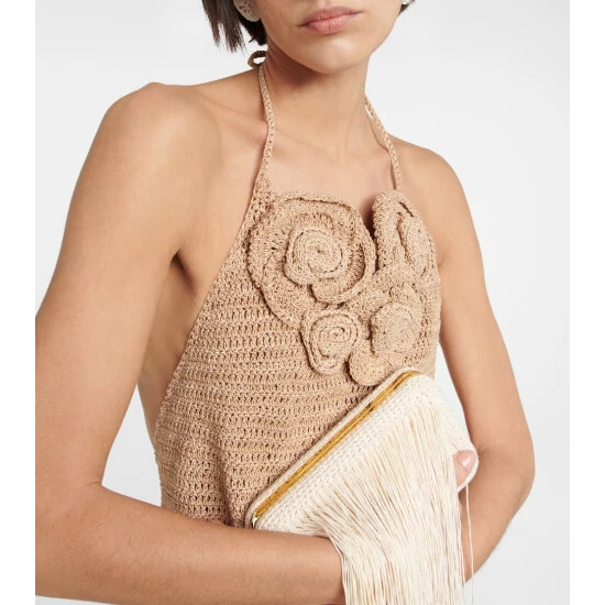 Magda Butrym Crochet Cotton-blend Minidress - Image 3