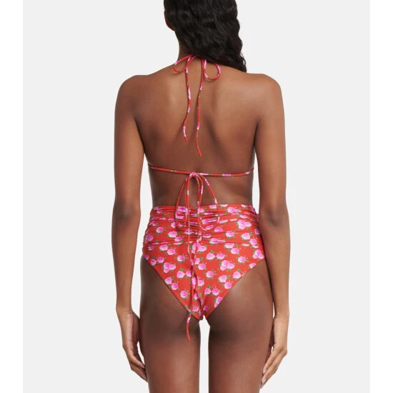 Magda Butrym Floral Triangle Bikini Top - Image 2