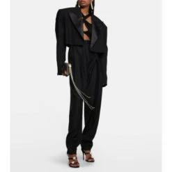 Magda Butrym Crystal-embellished Satin Sandals