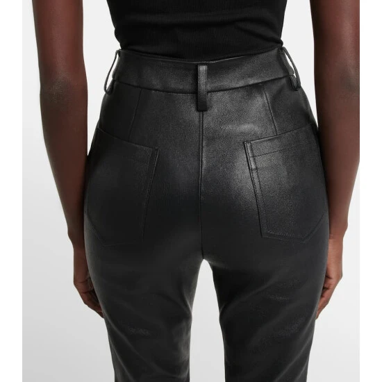 Magda Butrym High-rise Flared Leather Pants - Image 5