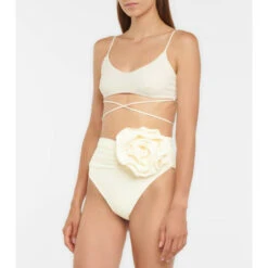 Magda Butrym Appliquéd High-rise Bikini Bottoms