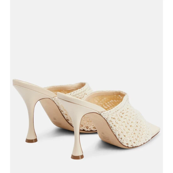 Magda Butrym Crochet And Leather Mules - Image 2