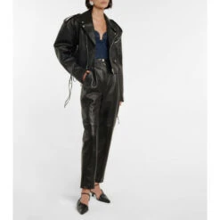 Magda Butrym High-rise Tapered Leather Pants