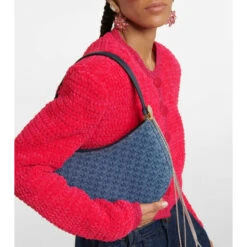 Magda Butrym Vesna Embellished Denim Shoulder Bag