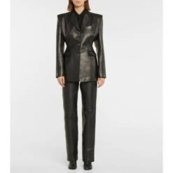 Magda Butrym High-rise Leather Flared Pants