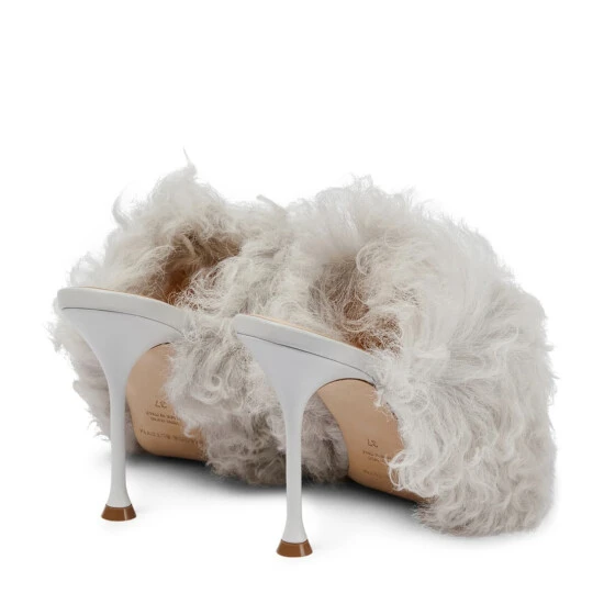 Magda Butrym Shearling PVC Mules - Image 2