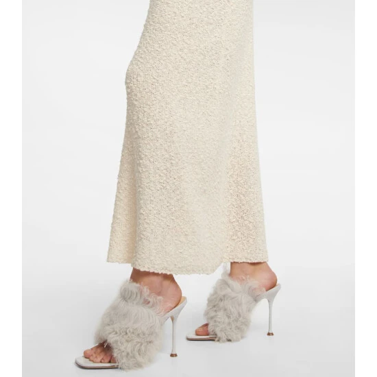 Magda Butrym Shearling PVC Mules - Image 3