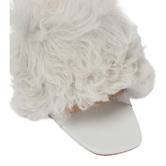 Magda Butrym Shearling PVC Mules - Image 5