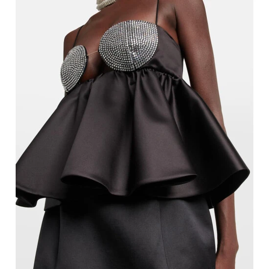 Magda Butrym Crystal-embellished Silk-blend Top - Image 4