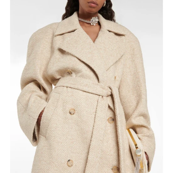 Magda Butrym Double-breasted Wool-blend Coat - Image 3