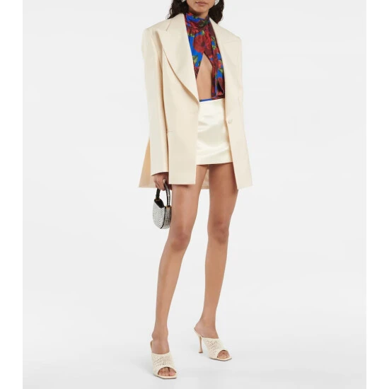 Magda Butrym Silk-blend Satin Miniskirt