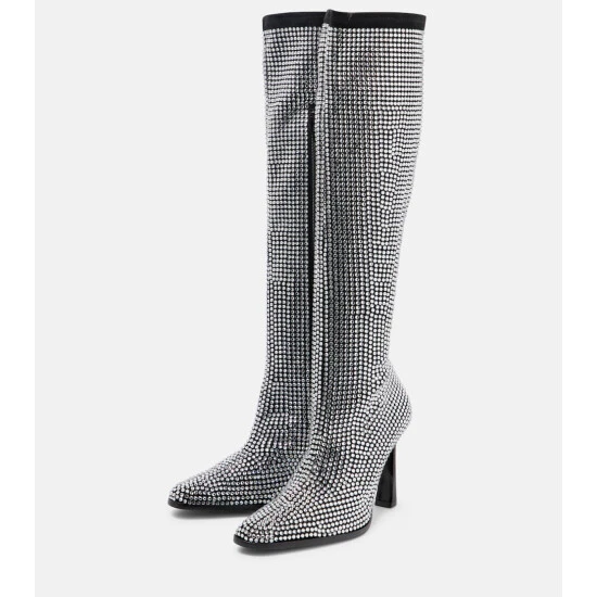 Magda Butrym Embellished Leather Boots - Image 4