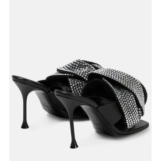 Magda Butrym Crystal-embellished Leather Sandals - Image 2