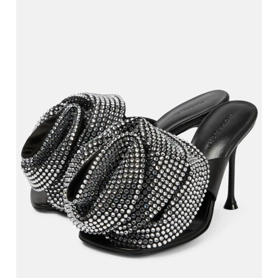 Magda Butrym Crystal-embellished Leather Sandals - Image 4