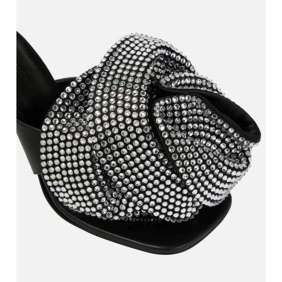 Magda Butrym Crystal-embellished Leather Sandals - Image 5