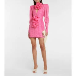 Magda Butrym Ruffled-trimmed Ruched Minidress