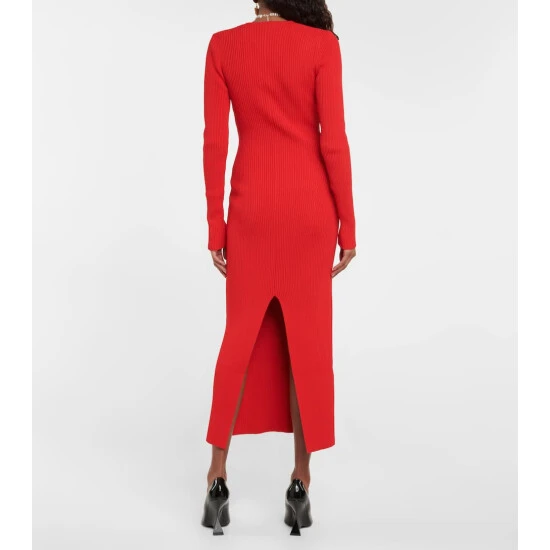 Magda Butrym Cutout Ribbed-knit Midi Dress - Image 2