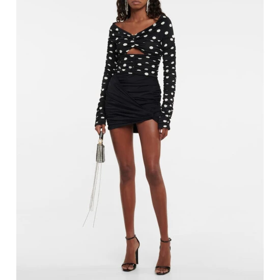 Magda Butrym Polka-dot Cutout Top