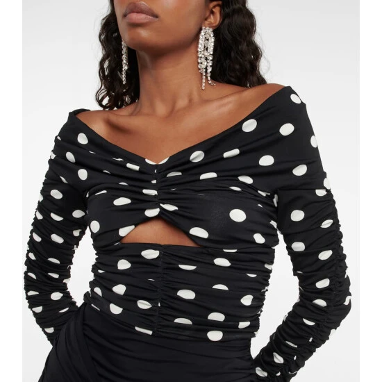 Magda Butrym Polka-dot Cutout Top - Image 3