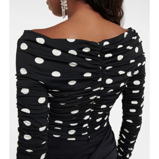 Magda Butrym Polka-dot Cutout Top - Image 4