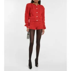 Magda Butrym Cable-knit Cashmere Shorts