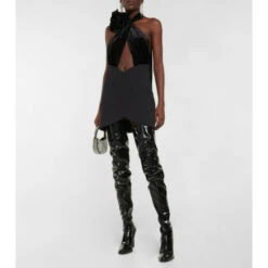 Magda Butrym Cutout Velvet Bodysuit