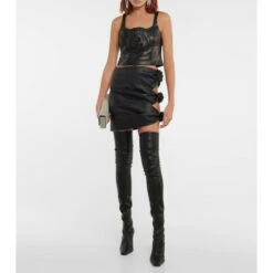 Magda Butrym Leather Cutout Miniskirt