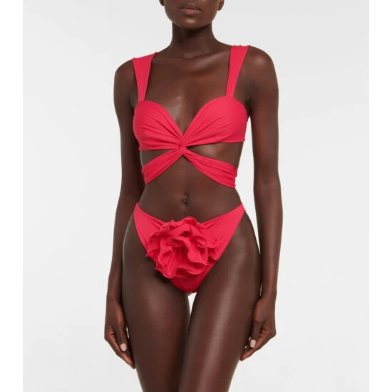 Magda Butrym Appliquéd High-rise Bikini Bottom