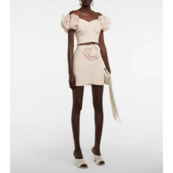 Magda Butrym Floral Silk Chiffon Miniskirt