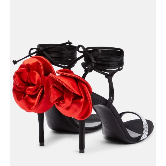 Magda Butrym Floral And Crystal-embellished Sandals - Image 2