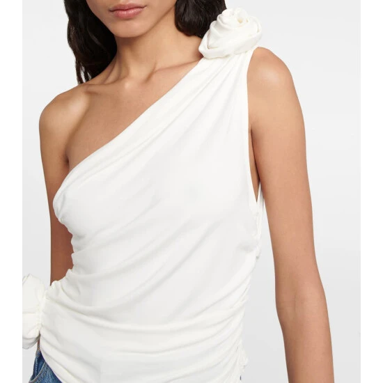 Magda Butrym Floral Appliquéd One-shoulder Top - Image 3