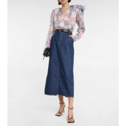 Magda Butrym Appliquéd Floral Silk Shirt