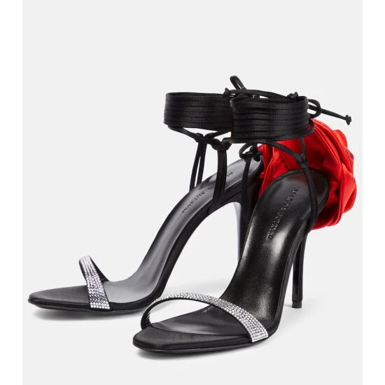 Magda Butrym Floral And Crystal-embellished Sandals - Image 4