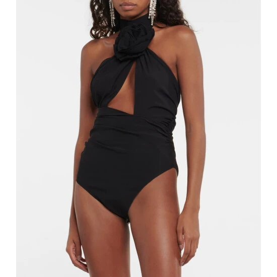 Magda Butrym Cutout Silk-blend Bodysuit - Image 2