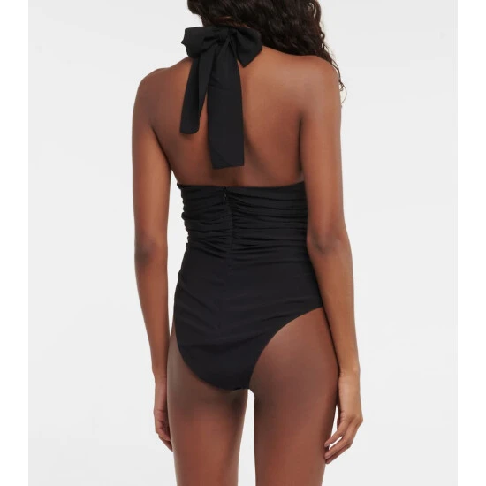 Magda Butrym Cutout Silk-blend Bodysuit - Image 3