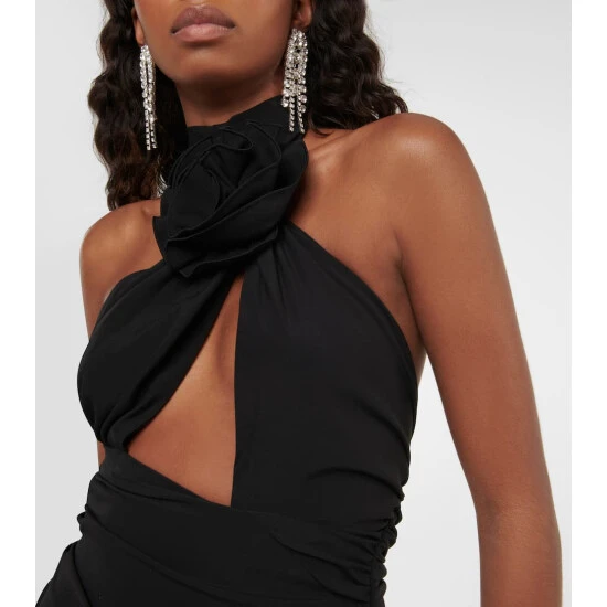 Magda Butrym Cutout Silk-blend Bodysuit - Image 4