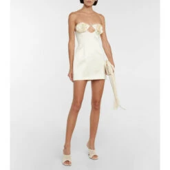 Magda Butrym Appliquéd Silk And Wool Minidress