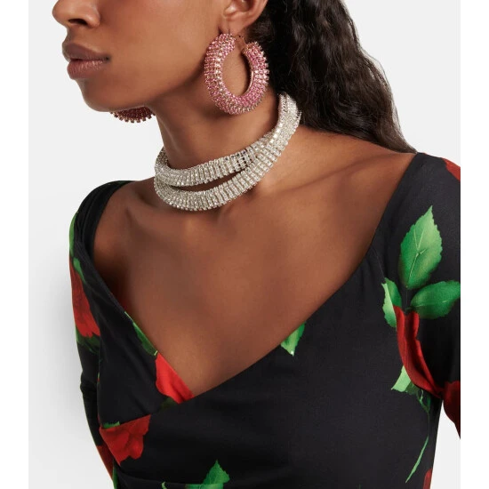 Magda Butrym Crystal-embellished Hoop Earrings - Image 2